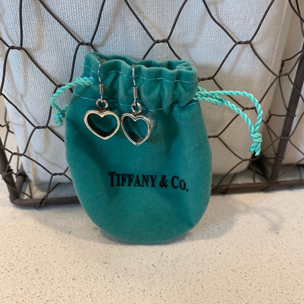 Vintage Tiffany & Co. Drop Heart Earings